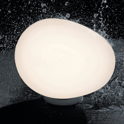 Modern Style Single Bulb White Glass Dinosaur Eggs Shaped Hanging Light for Restaurant