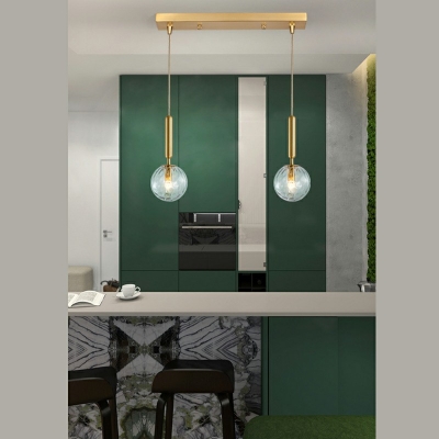 Postmodern Ball Globe Dining Room Hanging Lamp Glass Suspension Pendant Light