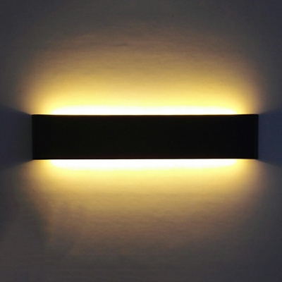 Art Deco Wall Light Brushed Arcylic Black Led Linear Vanity Lights Indirect Lighting
