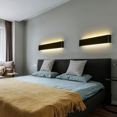 Art Deco Wall Light Brushed Arcylic Led Linear Vanity Lights Indirect Lighting in Warm Light