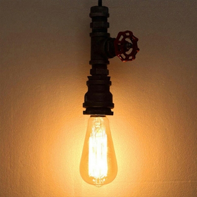 Bronze Valve Pendant Light Industrial 7 Inchs Height Hanging Pendant Fixture with Round Canopy