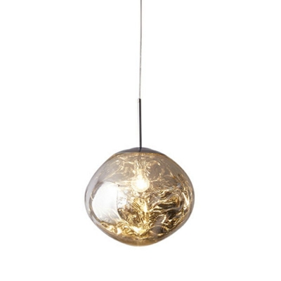 Cord Pendant Lamp Post Modern Glass 1-Bulb Accent Suspended Lamp for Living Room