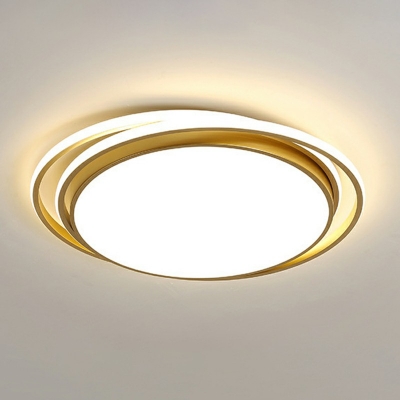 Gold Round Flush Mount Light Modernist 19