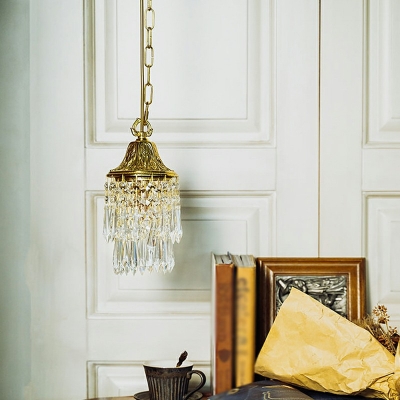 Modern Style Cylinder Wall Light Clear Glass 1 Light Gold Wall Sconce for Living Room Bedroom