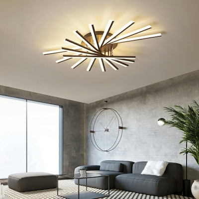 Modernism Slender Bar Acrylic Flush Mount Light LED Ceiling Fixture for Living Room