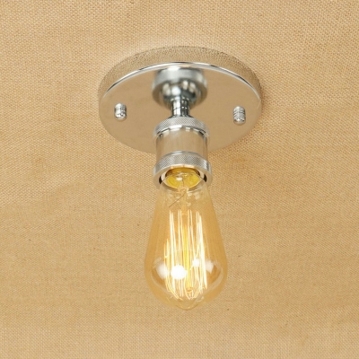 Open Bulb Single Light Flushmount Ceiling Light 5.5