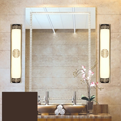 Tube Wall Light Traditional Lighting Metal Sconce Lamp Arcylic Shade Mirror Bathroom