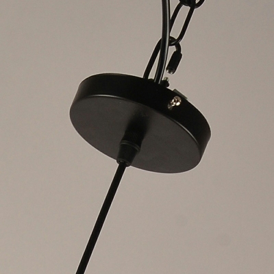 Black Caged Hanging Light Fixtures Vintage Industrial Iron 1 Bulb Pendant Lighting for Restaurant