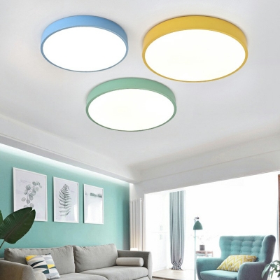 Contemporary Ceiling Light with Circle LED Light 19.5