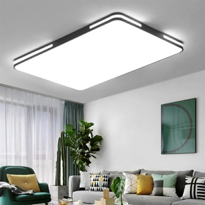 Contemporary Ceiling Light with Rectangle LED Light Acrylic Shade Flush Mount Ceiling Light for Hallway in White Light
