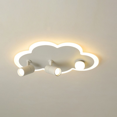Contemporary Cloud Shape Flush Mount Lighting Iron Ceiling Light Fixture for Sleeping Room