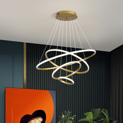 Contemporary Style Ceiling Lighting Hollow Round Acrylic Bedroom LED Ceiling Mounted Fixture