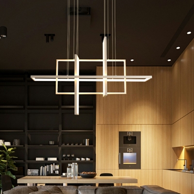 Contemporary Style Ceiling Lighting White Hollow Square Acrylic Bedroom LED Ceiling Mounted Fixture