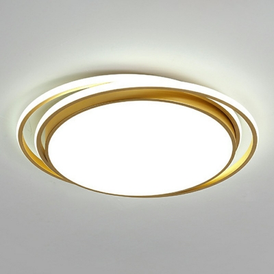 Gold Round Flush Mount Light Modernist 19