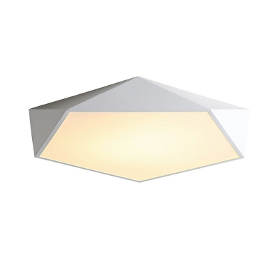 Macaron Simplicity Style Geometric Acrylic Ceiling Lighting Bedroom LED Flush Mount Lamp
