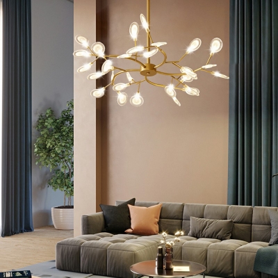 Metal Twig Ceiling Pendant Living Room 4 Inchs Height Creative Modern Chandelier