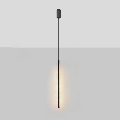 Simple Style Hanging LED Light in Black Metal Pendant Lighting for Exhibition Hall