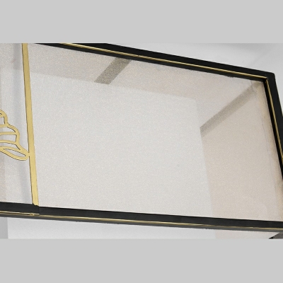 Traditional Style Golden Flush Mount Ceiling Light Vintage 10 Inchs Height for Living Room Bedroom
