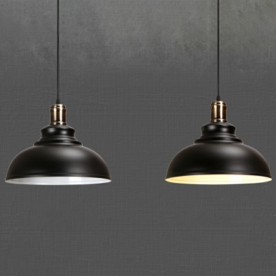 Vintage Dome Shade 1-Light Pendant Light in Industrial Style for Warehouse Bar Garage