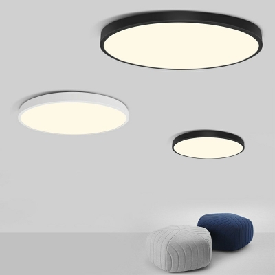 Acrylic Round Shade Modern Ceiling Light White Light with LED Light Flush Mount Ceiling Light for Living Room