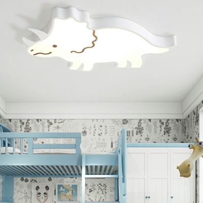 Cartoon Dinosaur Kids Bedroom Flushmount Light Arcylic Shade LED Ceiling Light