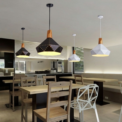 Geometric Suspended Light Single-Bulb Hanging Light for Restaurant Cafe