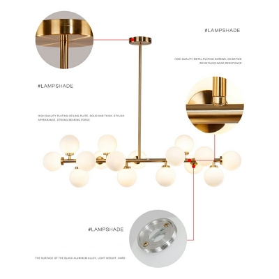 Glass Globe Shape Island Light Industrial Style Bar 10 Inchs Height in Gold Island Pendant for Dinning Room