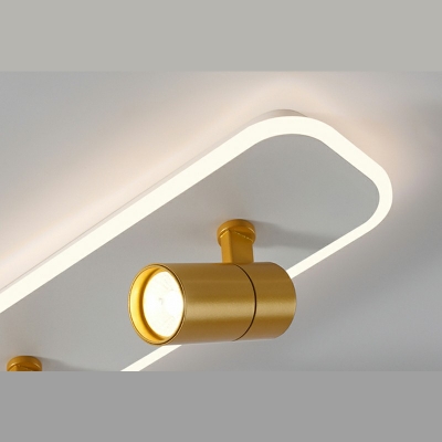 Oblong Cloakroom LED Ceiling Fixture in Modern Concise Style Acrylic Flush Mount with Adjustable Lamp