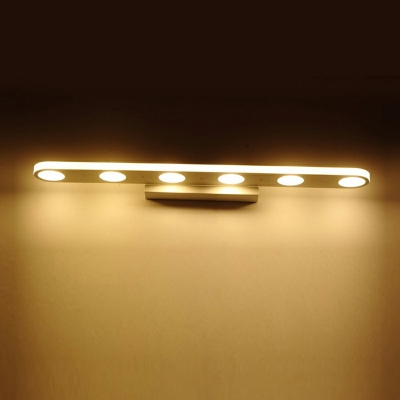 Oval Shape Led Bathroom Vanity Light Fixtures Modern Acrylic Shade 2