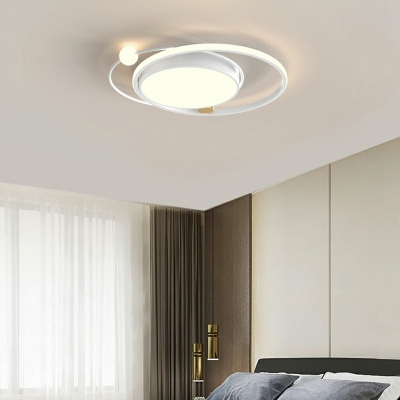 Simplicity Acrylic LED Ceiling Light Circular Line Design Flushmount Lamp