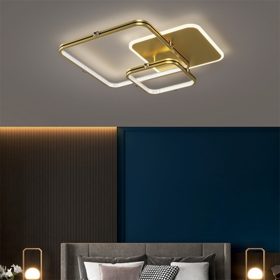 Simplicity Squares Close to Ceiling Lamp LED Acrylic Ceiling Mounted Light for Living Room