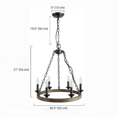 6 Lights Sphere Chandelier Height Adjustable Steel Chain Bedroom Chandelier