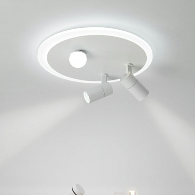 Contemporary LED Iron Ceiling Light Round Shape Flush Mount Light for Living Room