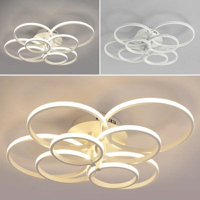 Contemporary Style Ceiling Lighting White Circle Arcylic Bedroom LED Ceiling Mounted Fixture