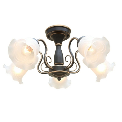 Flare Ceiling Lighting Vintage Frosted Glass 10