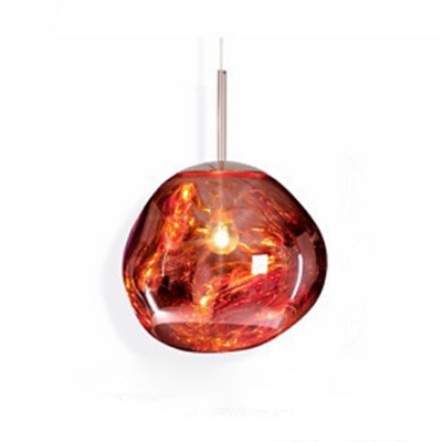 Mid-Century Rock Hanging Ceiling Lights Dimpled Blown Glass Hanging Pendant Lights for Restaurant