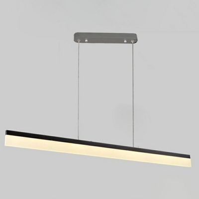 Minimalist LED Linear Pendant Lights Rectangular Acrylic Hanging Light for Commerical Stores Office