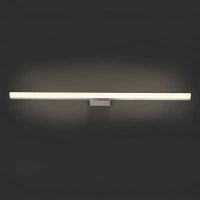 Minimalist Style LED Wall Mounted Vanity Lights Metal Vanity Sconce Arcylic Shade in Stainless-Steel