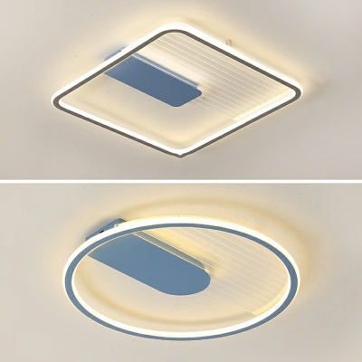 Modern Macaron Ultrathin Flush Mount Ceiling Light LED Acrylic Ceiling Light for Living Room