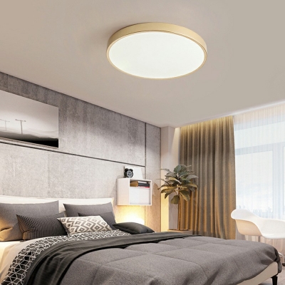 Modern Style Ultra-thin Round Ceiling Light Flush Mount LED Living Room Lighting