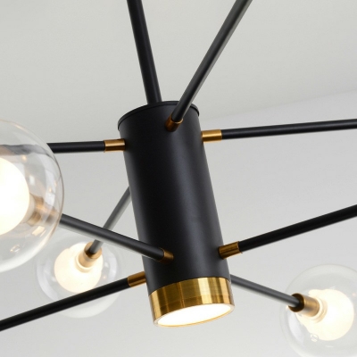Nordic Style Transparent Glass Ball Chandelier Spotlight Design Living Room Ceiling Pendant