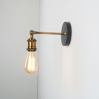 Open Bulb Single Flushmount Ceiling Light 5 Inchs Wide in Black for Hallway Kitchen Foyer