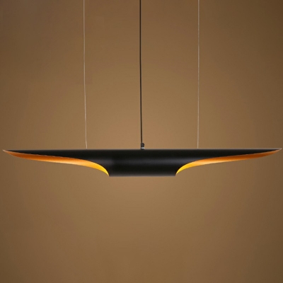 Rotative Tube LED Chandelier Gold-Black 2-Bulb Linear Hanging Chandelier LED for Clothes Stores Restaurant Cafe