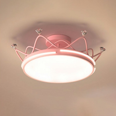 Creative Ceiling Lamp Acrylic and Iron Shade Flush Light for Children's Room, 20