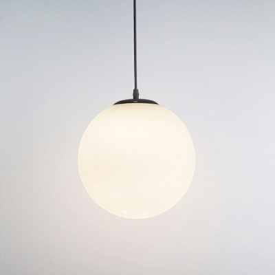 Globe Dining Room Ceiling Pendant Light Clear Glass 1 Head White Modernism Hanging Lamp Kit