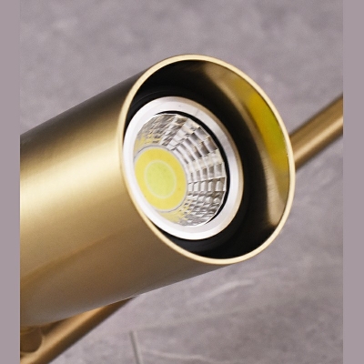 Gold Plated Cylinder Semi Flush Mount Spotlight 4.5