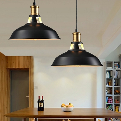 Industrial Style LED Pendant Lighting in Warehouse Shape with 47 Inchs Height Adjustable Cord