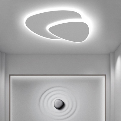 Minimalist Stone Flush Mount Ceiling Light Fixtures Acrylic Living Room Flush-Mount Light Fixture