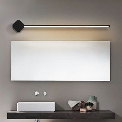 Modern Led Bathroom Lighting Metallic Wall Mount Light with Arcylic Shade