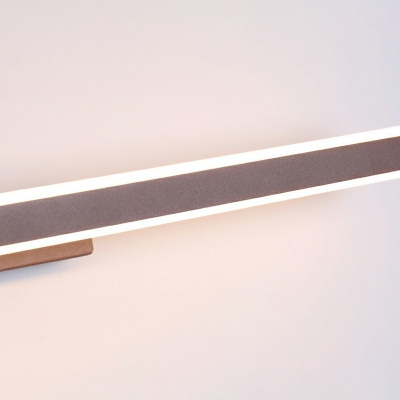 Modern Minimalism Brown Metal Vanity Light Linear LED Acrylic Vanity Lamp for Bathroom Cabinet